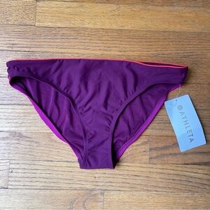 NEW Athleta Colorblock Entwined Medium Bottom Pink Purple 566759 Sz Small NWT